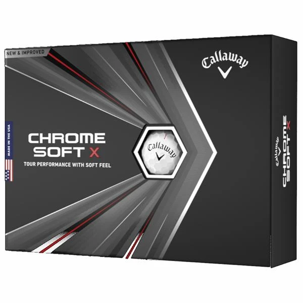 Callaway Chrome Soft X Balls White 3 Callaway Chrome Soft X Balls White