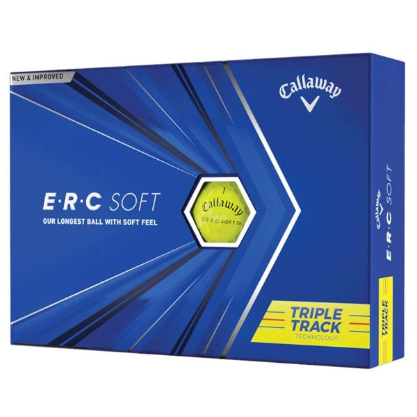 Callaway ERC Soft 21 Triple Track Golf Ball Dozen Yellow 3 Callaway ERC Soft 21 Triple Track Golf Ball Dozen Yellow
