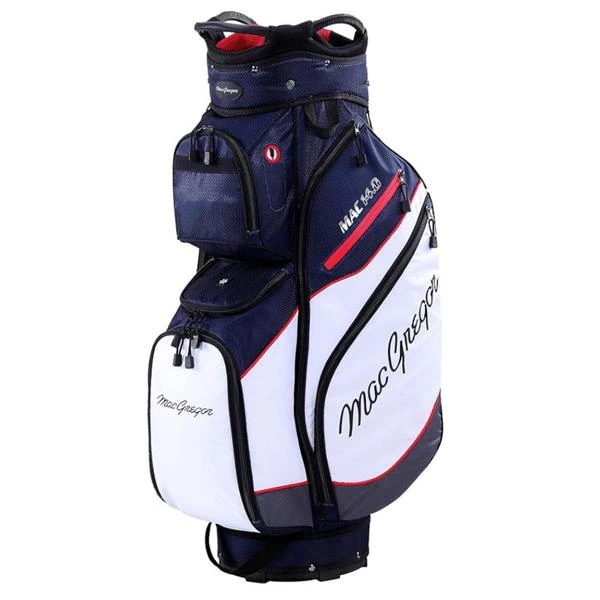 MacGregor Mac 14.0 10" Cart Bag Navy - White - Red 3 MacGregor Mac 14.0 10" Cart Bag Navy - White - Red