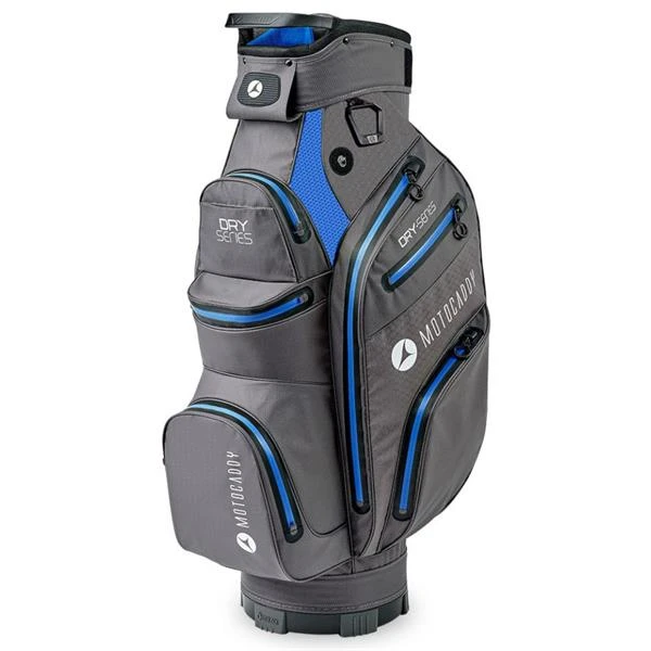 Motocaddy Dry Series Cart Bag Charcoal - Blue 2 Motocaddy Dry Series Cart Bag Charcoal - Blue