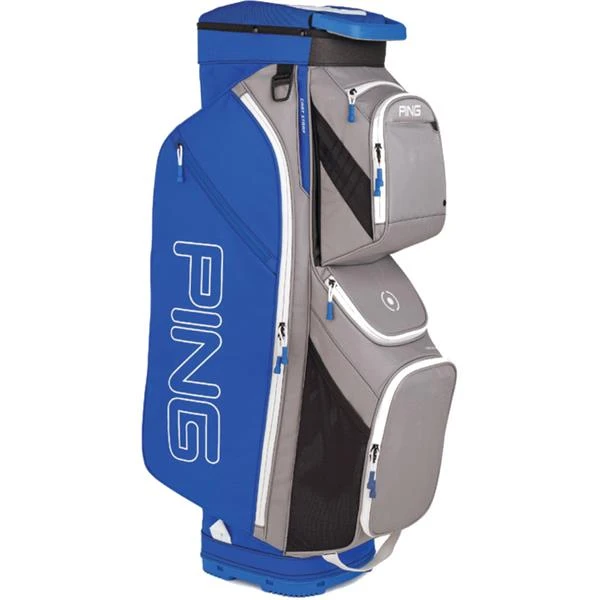 Ping Traverse 191 Cart Bag Silver Royal White 3 Ping Traverse 191 Cart Bag Silver Royal White