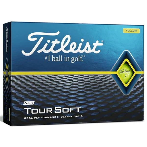 Titleist Tour Soft Golf Balls Dozen Yellow 3 Titleist Tour Soft Golf Balls Dozen Yellow