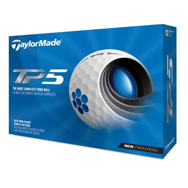 TaylorMade TP5 Golf Balls Dozen White 3 TaylorMade TP5 Golf Balls Dozen White