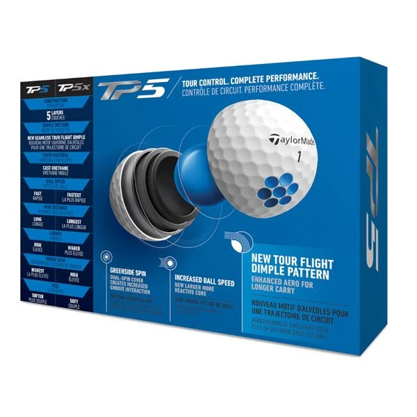 TaylorMade TP5 Golf Balls Dozen White 5 TaylorMade TP5 Golf Balls Dozen White - Image 3