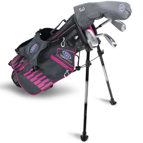 Junior 45" 4 Club Stand Set Right Hand Grey - Pink 3 Junior 45" 4 Club Stand Set Right Hand Grey - Pink